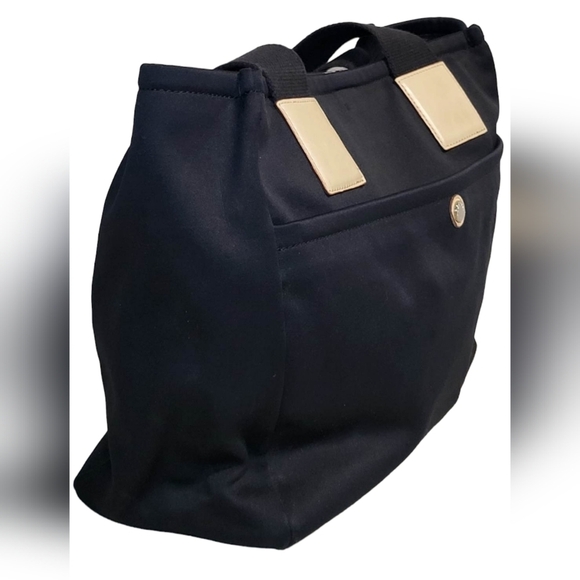 BURBERRY LONDON Black Canvas Tote Bag Made in Italy - Picture 3 of 15